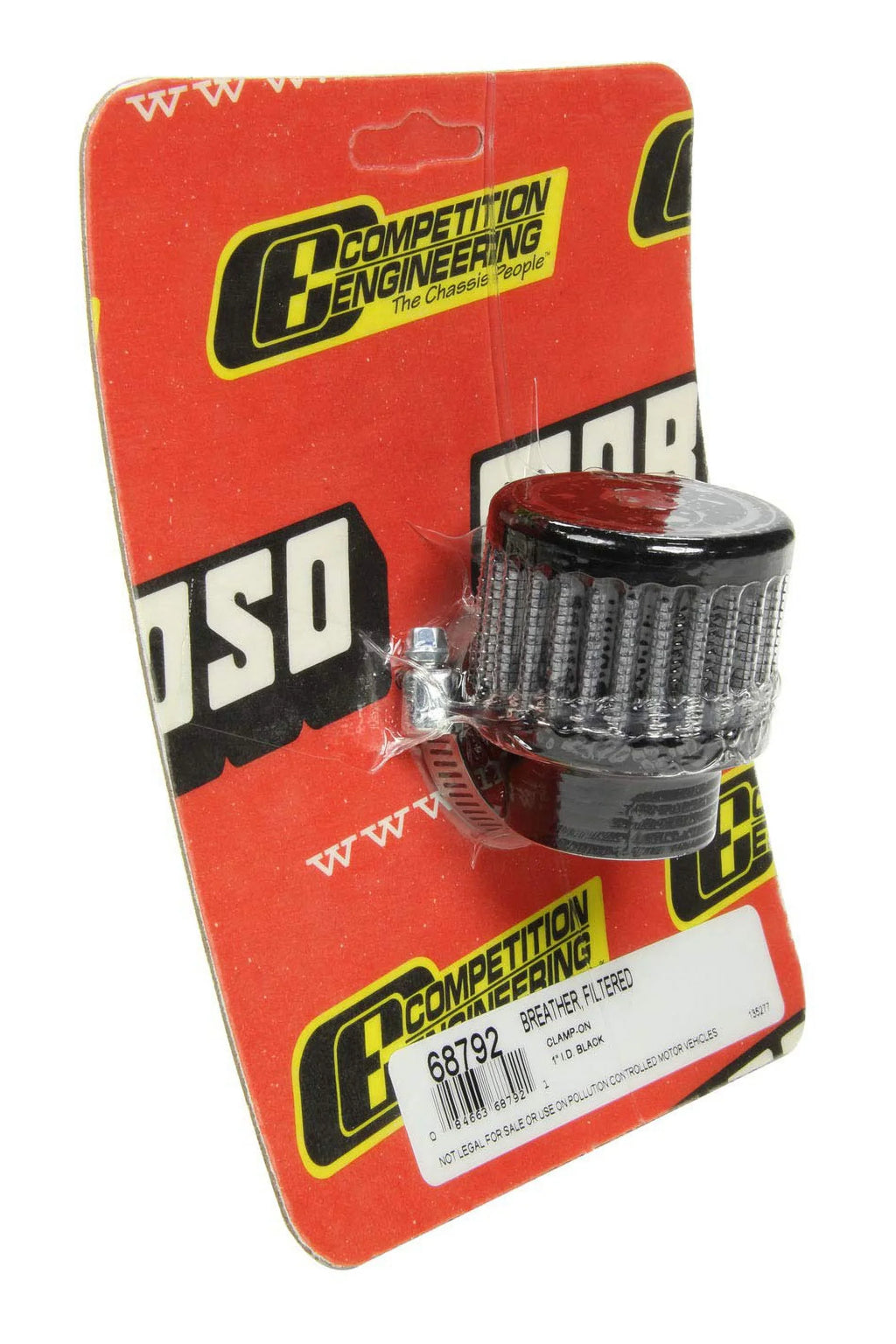 Moroso 68792 Clamp on Valve Protection Breather 1" ID Black