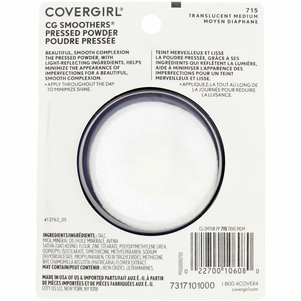 Shield Smoothers Pressed Powder, Translucent Medium [715] 0.32 oz (Pack of 6)