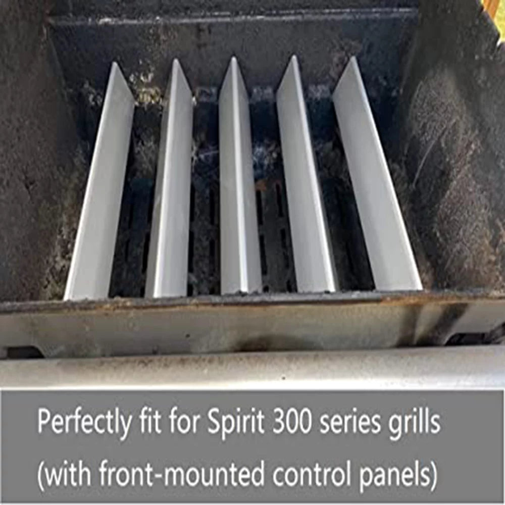 GasSaf 15.3 Weber Flavorizer Bar Replacement for Weber 7636,Spirit 300 E-310 E-320 Series, 304 Stainless Steel Gas Grill Heat Plate(5Pcs）