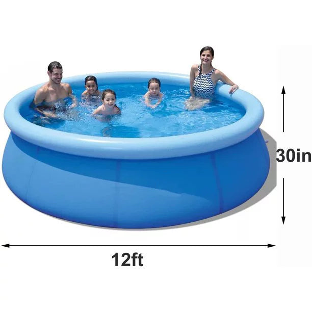 12ft X 30in Inflatable Swimming Pool Above Ground Included Pump