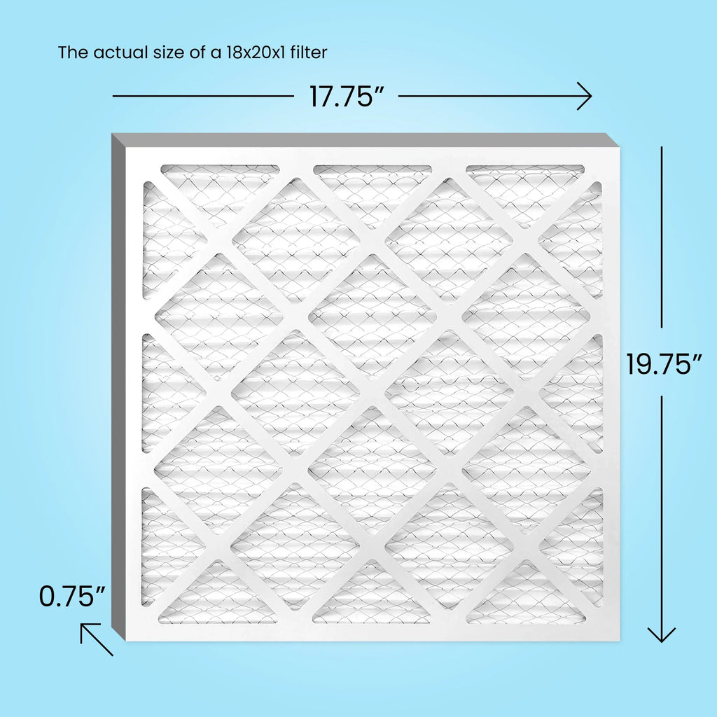Mint Air, 18x20x1 Air Filter MERV 8, Pleated HVAC AC Furnace Filters (6 Pack)