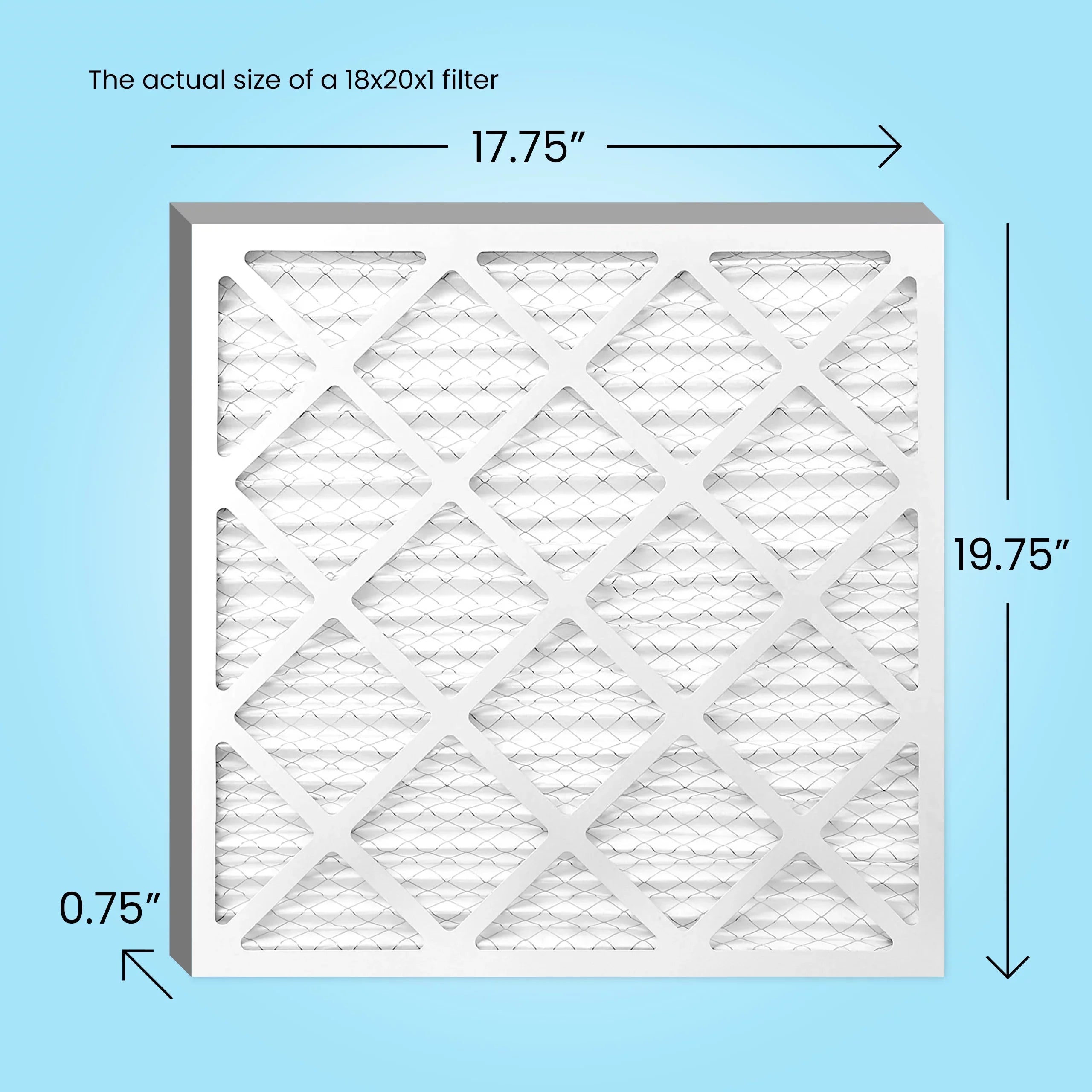Mint Air, 18x20x1 Air Filter MERV 8, Pleated HVAC AC Furnace Filters (6 Pack)
