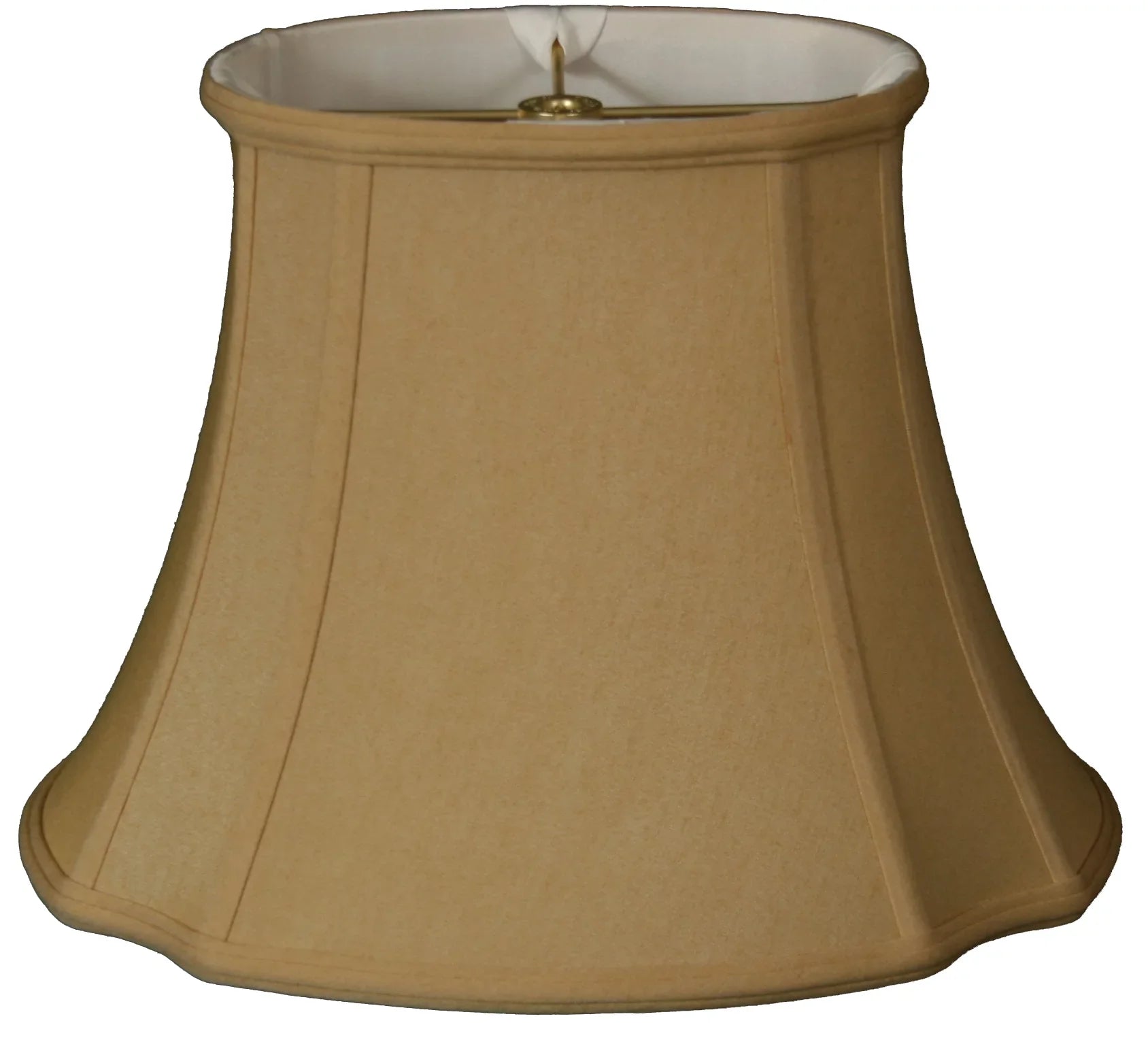 Royal Designs 17" Oval Inverted Corner Lamp Shade Antique Gold