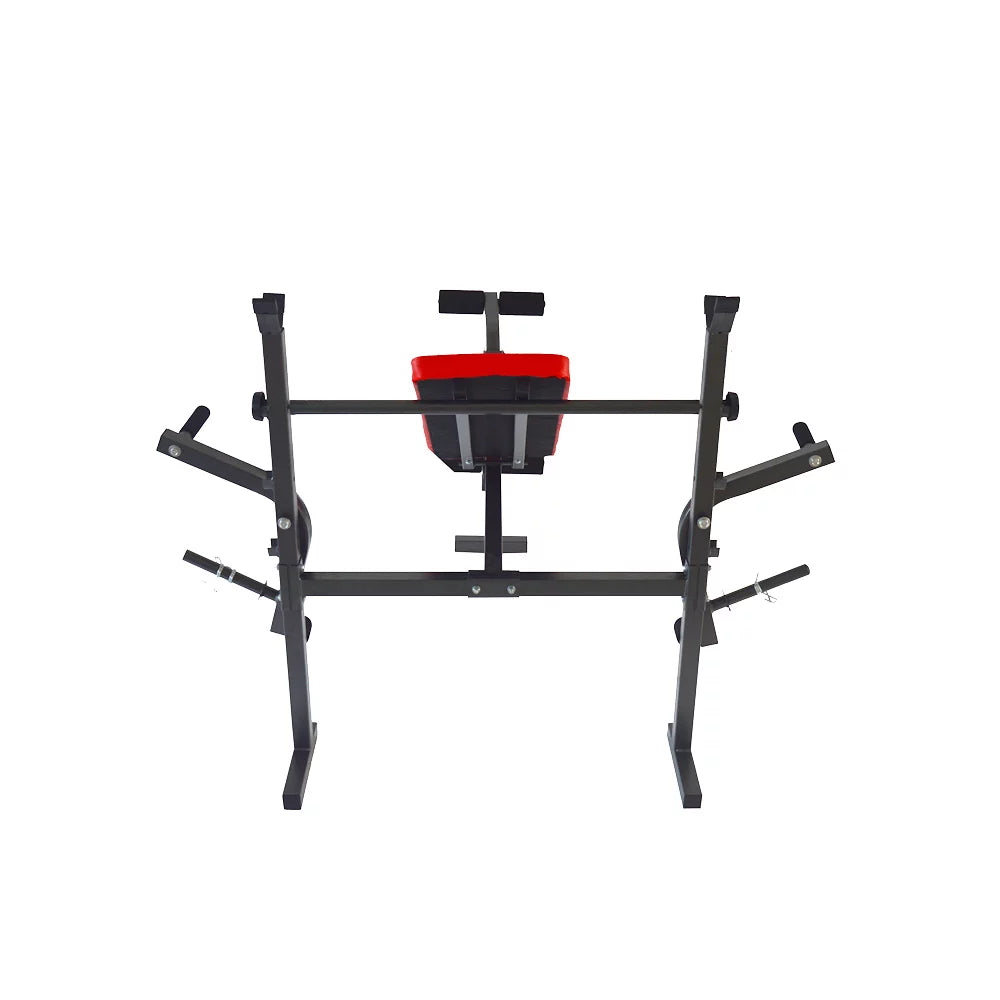 INTBUYING Adjustable Weight Fitness Bench Press Set for Workout Gym Home Exercise Lift Max Weight 120kg