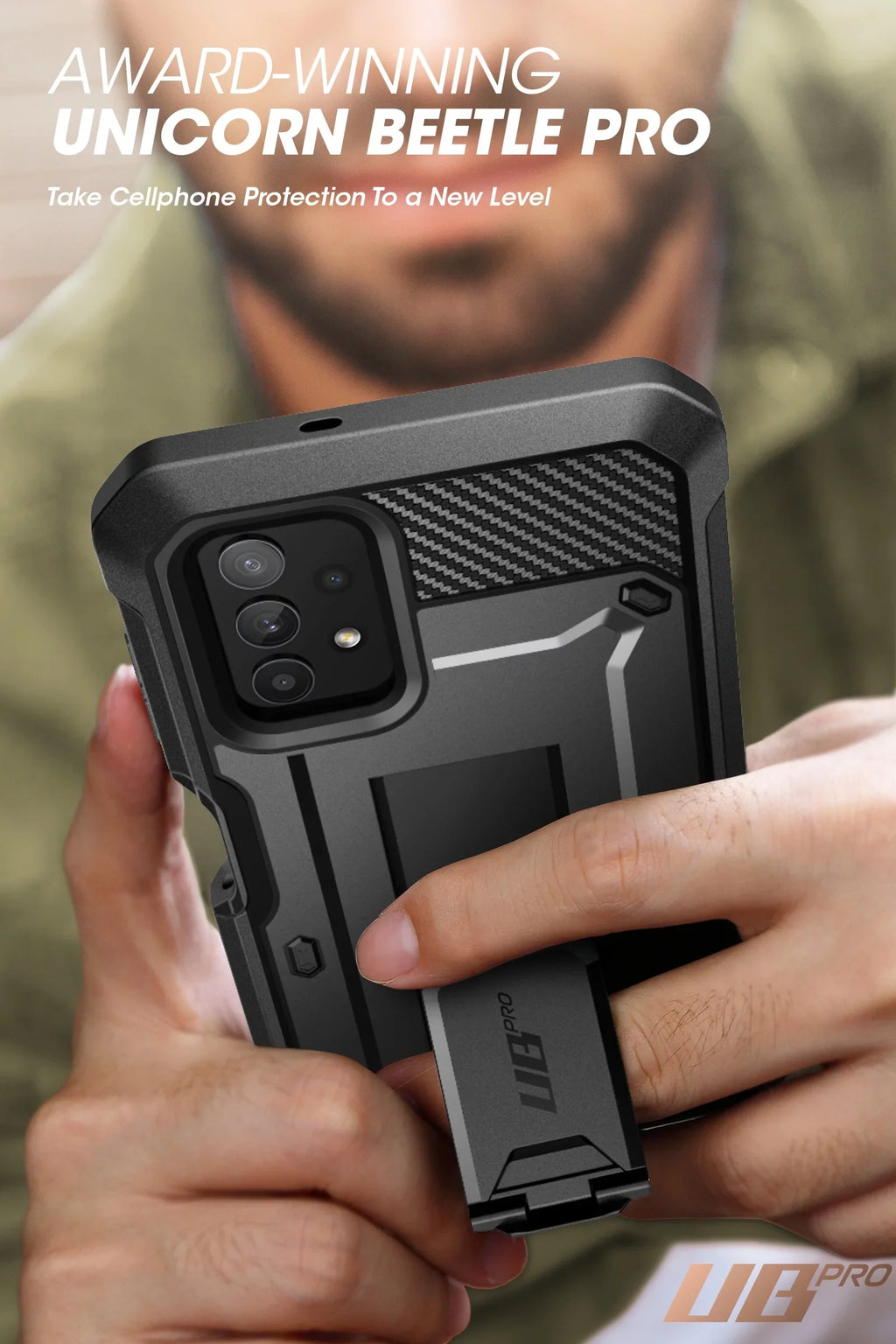 SUPCASE Unicorn Beetle Pro Series Case Designed for Samsung Galaxy A32 5G [Not Fit 4G Version], Full-Body Rugged Holster & Kickstand Case with Built-in Screen Protector (Black)