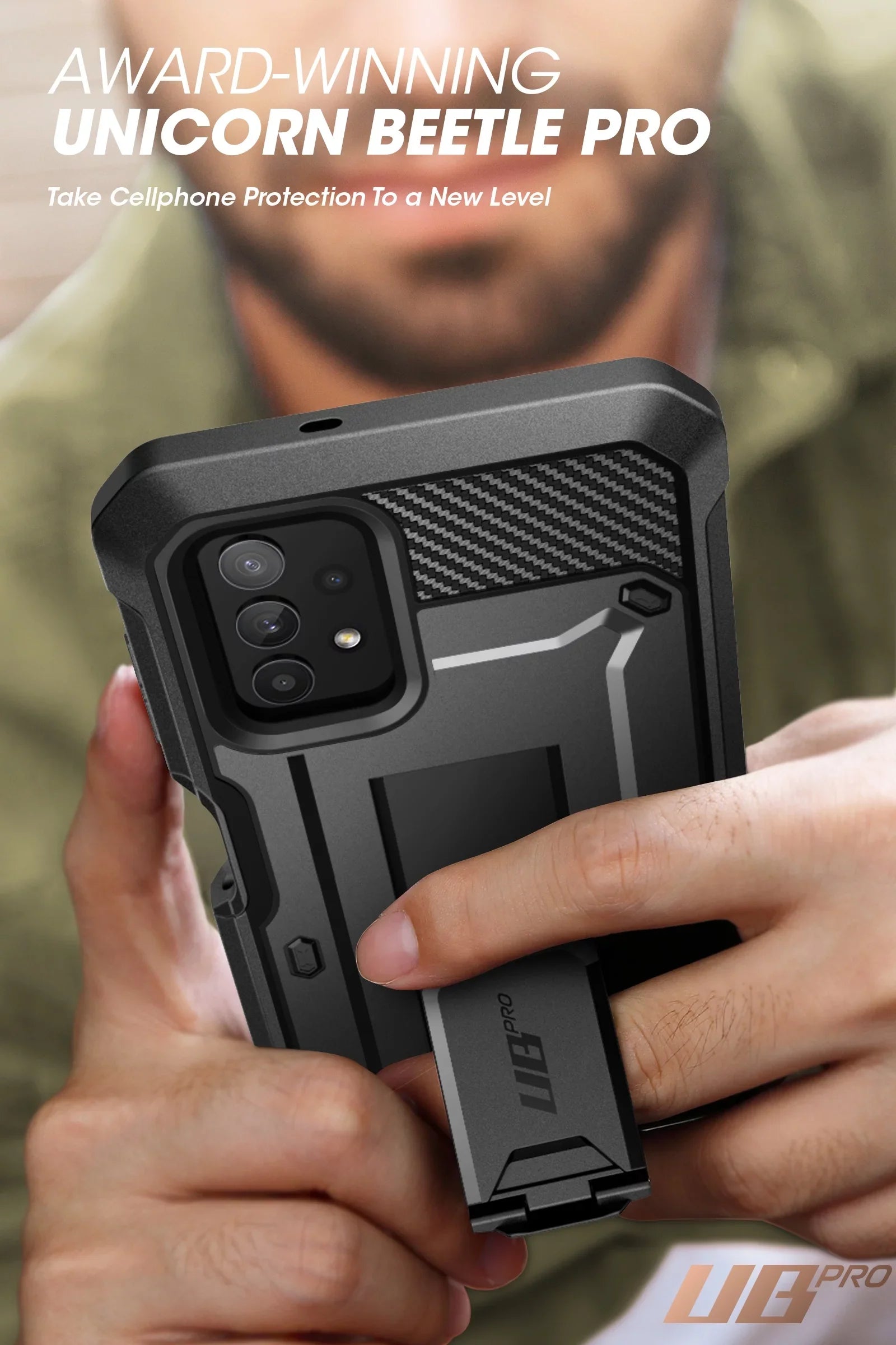 SUPCASE Unicorn Beetle Pro Series Case Designed for Samsung Galaxy A32 5G [Not Fit 4G Version], Full-Body Rugged Holster & Kickstand Case with Built-in Screen Protector (Black)