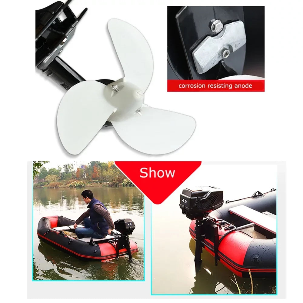 Techtongda 48V 4HP Electric Outboard Trolling Motor Fishing Ship Engine Brushless Motor
