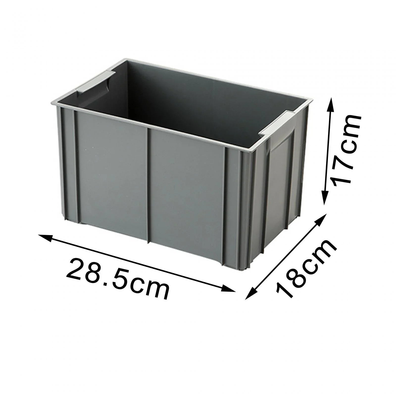 Storage Box Storage Bin Strong Multipurpose Organizer Space Saving Stackable Storage Container for RV Travel Desktop Fishing Gray 28.5x18x17cm