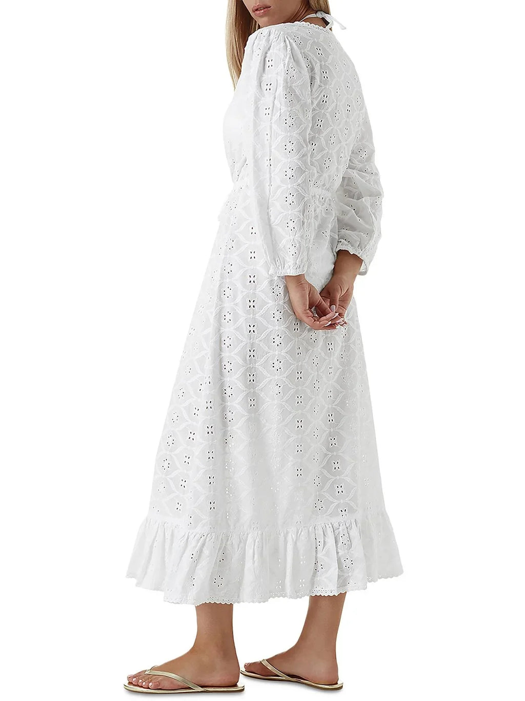 Melissa Odabash Womens Embroidered Long Protection