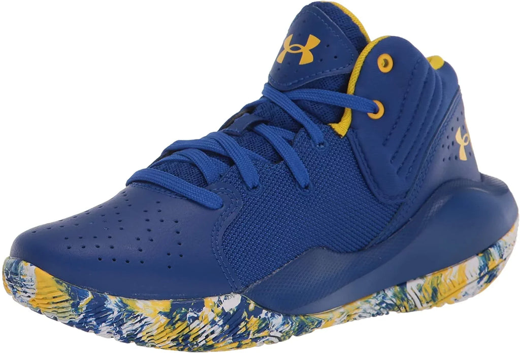 Under Armour Unisex-Child Grade School Jet 21 Basketball Shoe Big Kid 8-12 Years 5 Big Kid Royal 400/White
