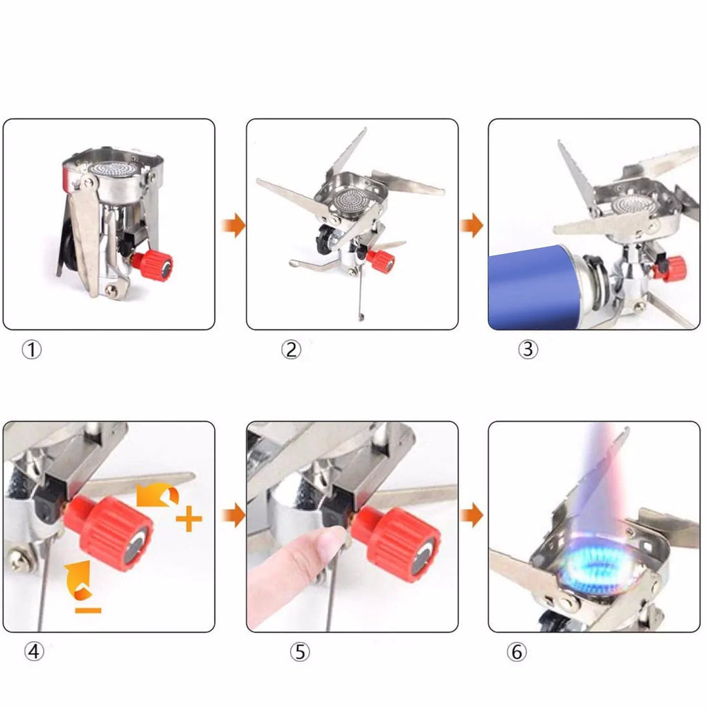 Clearance On Sale 4000w Foldable Outdoor Camping Stove Mini Picnic Camp Gas Burner Cooking Tool