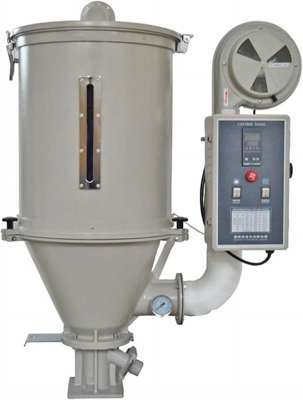 EQCOTWEA Plastic Dryer Plastic Dehumidifier Hopper Type 55lbs Capacity for PP PE ABS PVC 220V 25KG