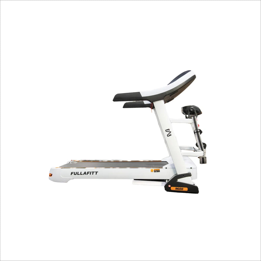 World Best Folding Treadmill by FULLAFITT, 4.5HP, Massage Belt, Wide LED Monitor, Bluetooth, Speakers, Preset Programs, Pulse Grip, Pressure Free Running Board