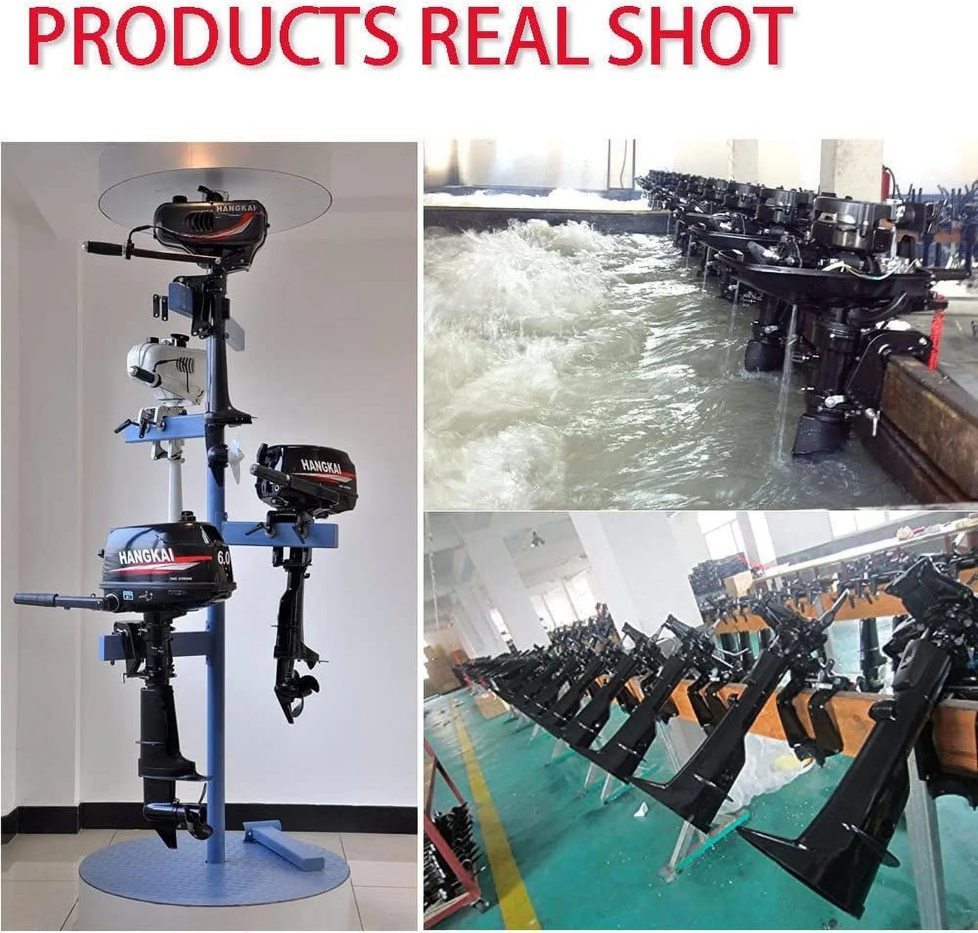 MONIPA 6 HP 2-Stroke Outboard Motor Tiller Shaft Inflatable Fishing Watercraft Marine Engine Water Cooling CDI System