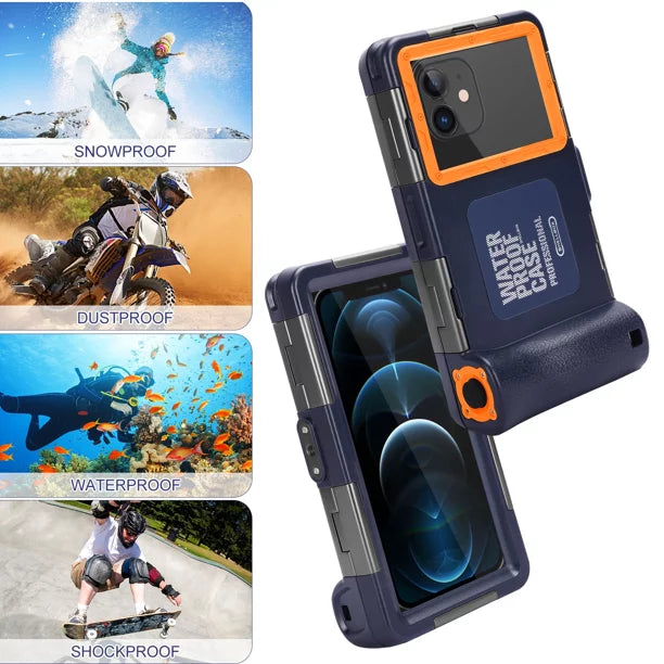 UrbanX Professional [15m/50ft] Swimming Diving Surfing Snorkeling Photo Video Waterproof Protective Case Underwater Housing for nova 5z And all Phones Up to 6.9 Inch LCD with Lanyard