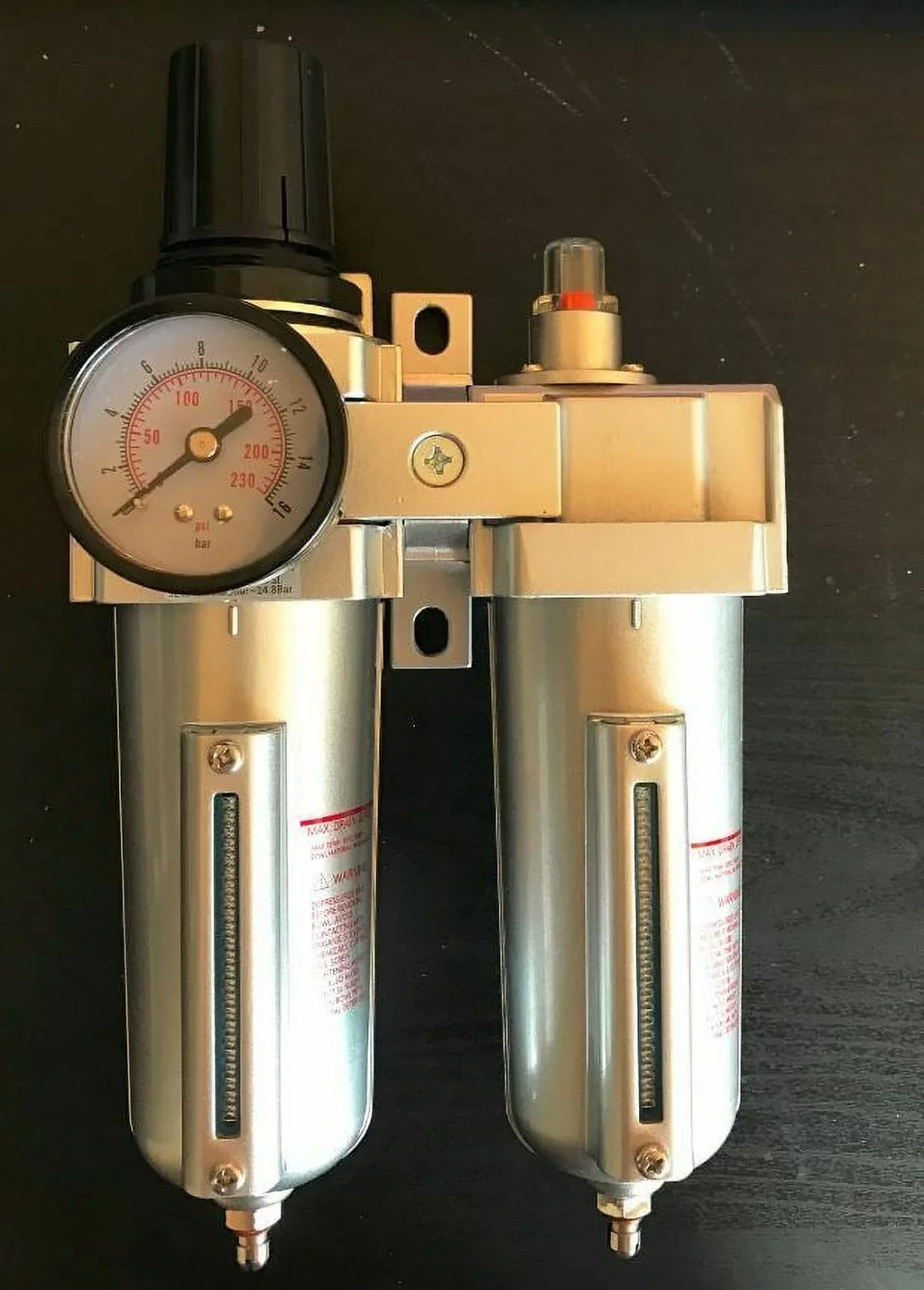 1/2" HEAVY DUTY COMBO PARTICULATE & COALESCING FILTER REGULATOR COMPRESSED AIR