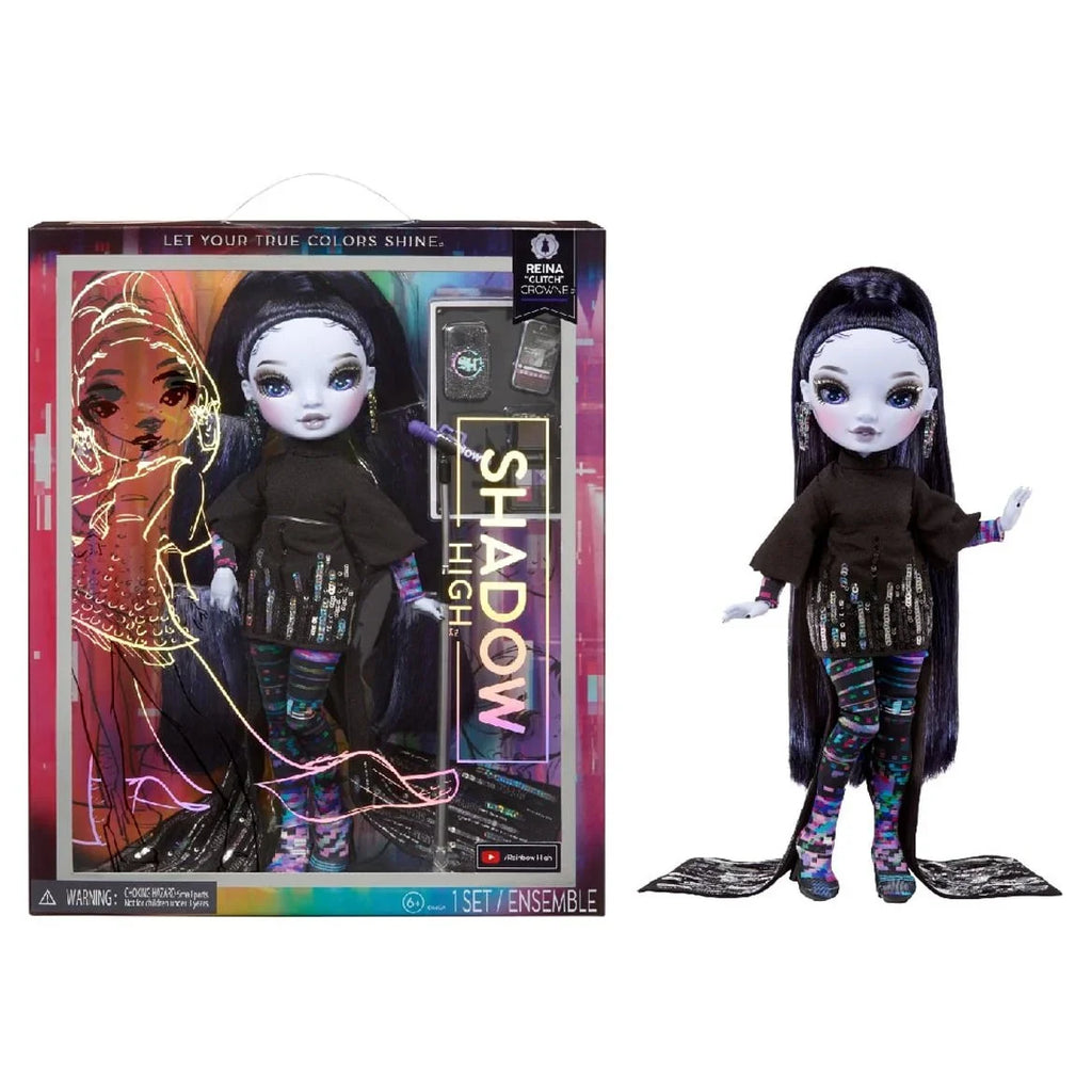 Rainbow High Shadow High Reina Glitch Crowne - Purple Fashion Doll. Fashionable Outfit & 10+ Colorful Play Accessories. Outstanding Gift for Kids 4-12 Years Old & Collectors