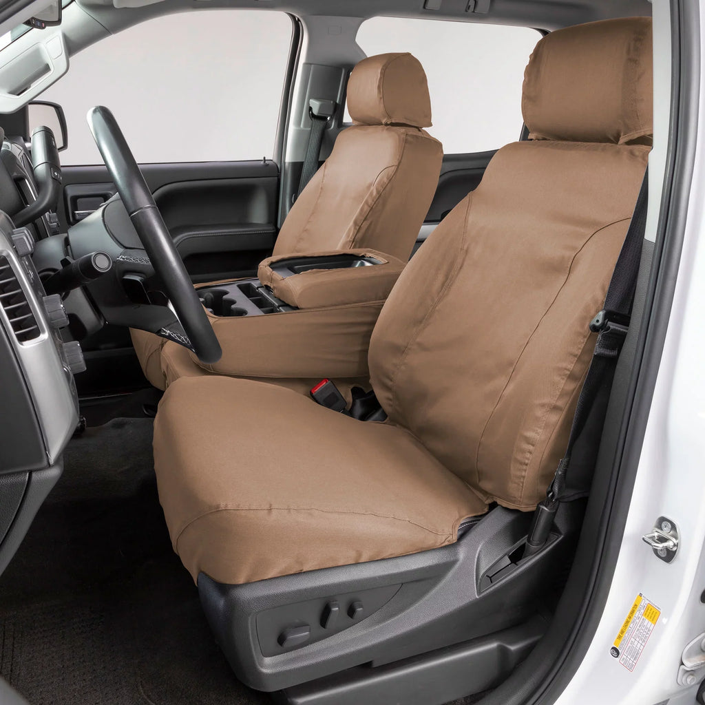Coating SeatSaver Front Row Custom Fit Seat Shield for Select Ford F-150 Models - Polycotton (Tan) Fits select: 2013-2014 FORD F150 SUPER CAB, 2011-2012 FORD F150