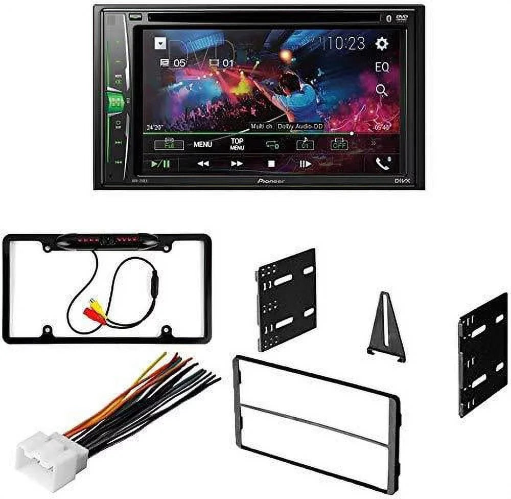 KIT4748 Bundle for 2000-2006 Ford Explorer Sport Track W/ Pioneer AVH-241EX Double DIN Car Stereo with Bluetooth/Backup Camera/Install Kit/in-Dash DVD/CD AM/FM 6.2" Touchscreen Digital Media Receiver