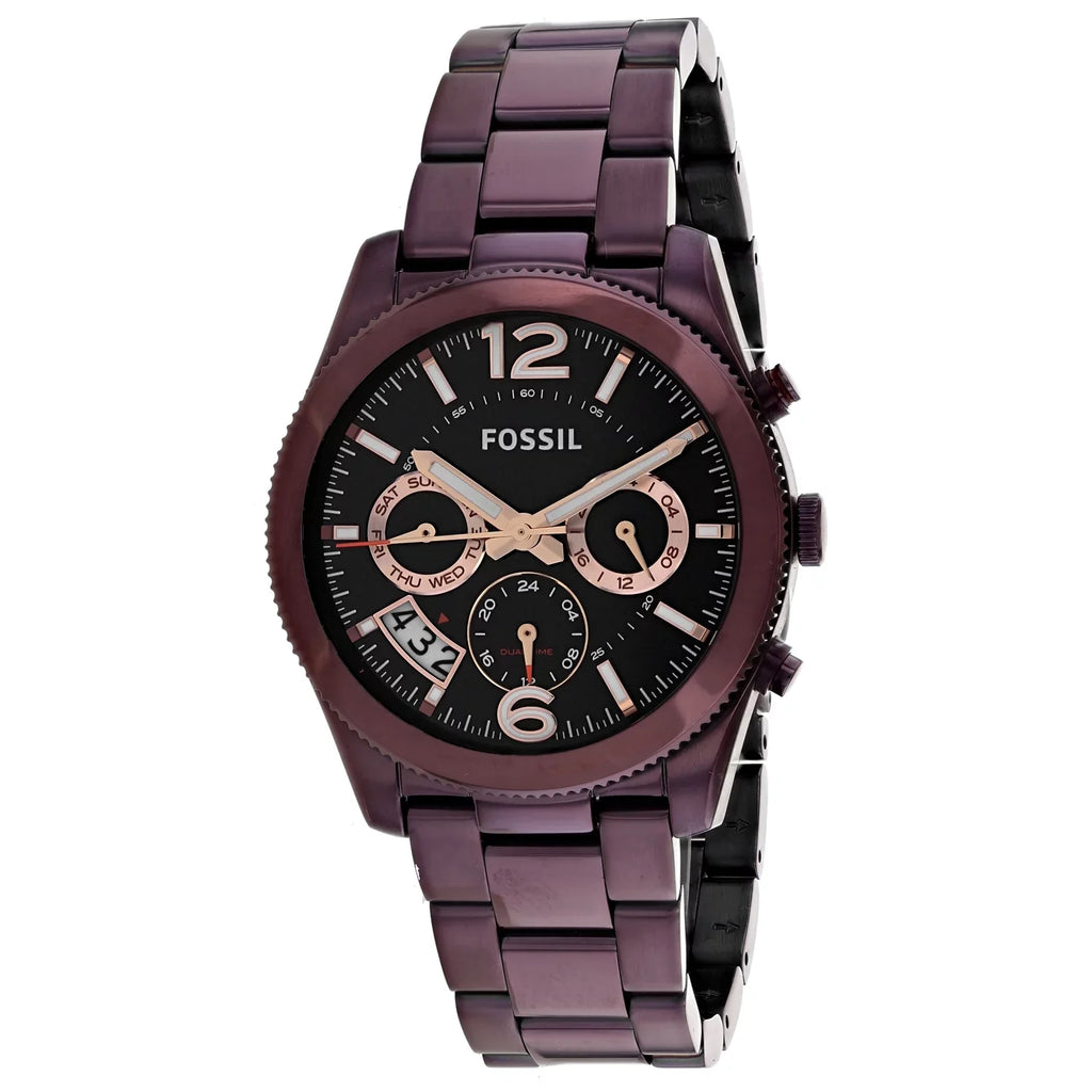 Fossil Women's Perfect Boyfriend ES4110 Brown Stainless-Steel Analog Quartz Dress Watch