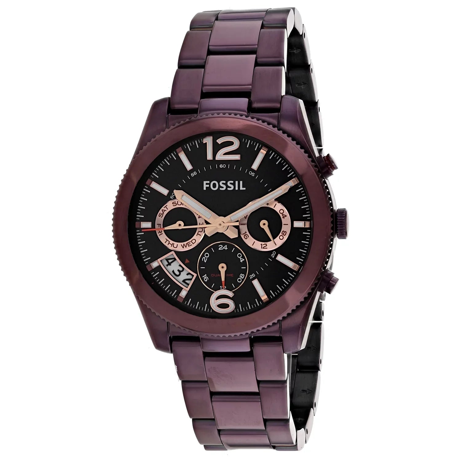 Fossil Women's Perfect Boyfriend ES4110 Brown Stainless-Steel Analog Quartz Dress Watch