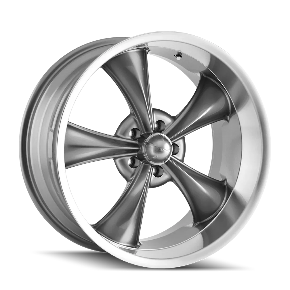 Ridler 695 20X8.5 5X120.65 0Et 83.82Cb Grey W/Machined Lip