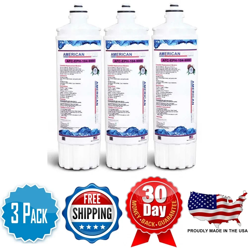 AFC Brand , Water Filters , Model # AFC-EPH-104-9000 , Fitting with EverPure® SPA 400 - 3 Filters - Made in U.S.A.