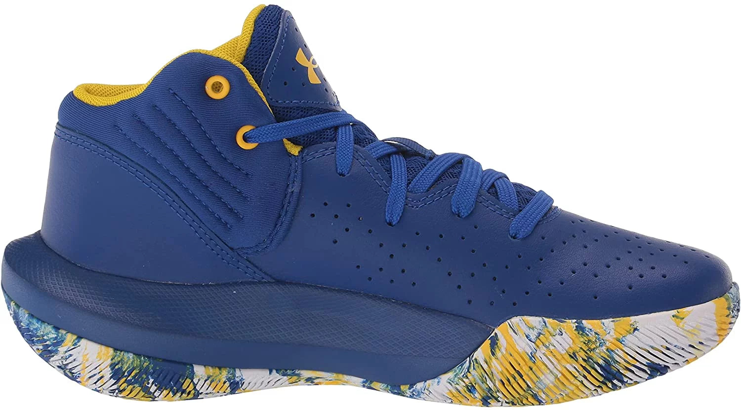 Under Armour Unisex-Child Grade School Jet 21 Basketball Shoe Big Kid 8-12 Years 5 Big Kid Royal 400/White