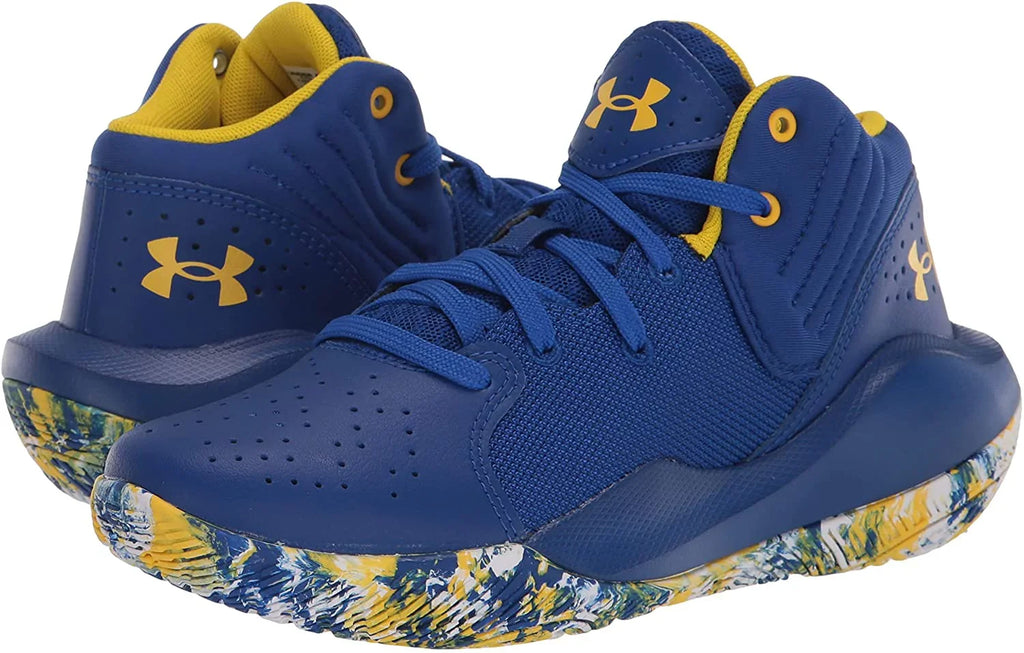 Under Armour Unisex-Child Grade School Jet 21 Basketball Shoe Big Kid 8-12 Years 5 Big Kid Royal 400/White