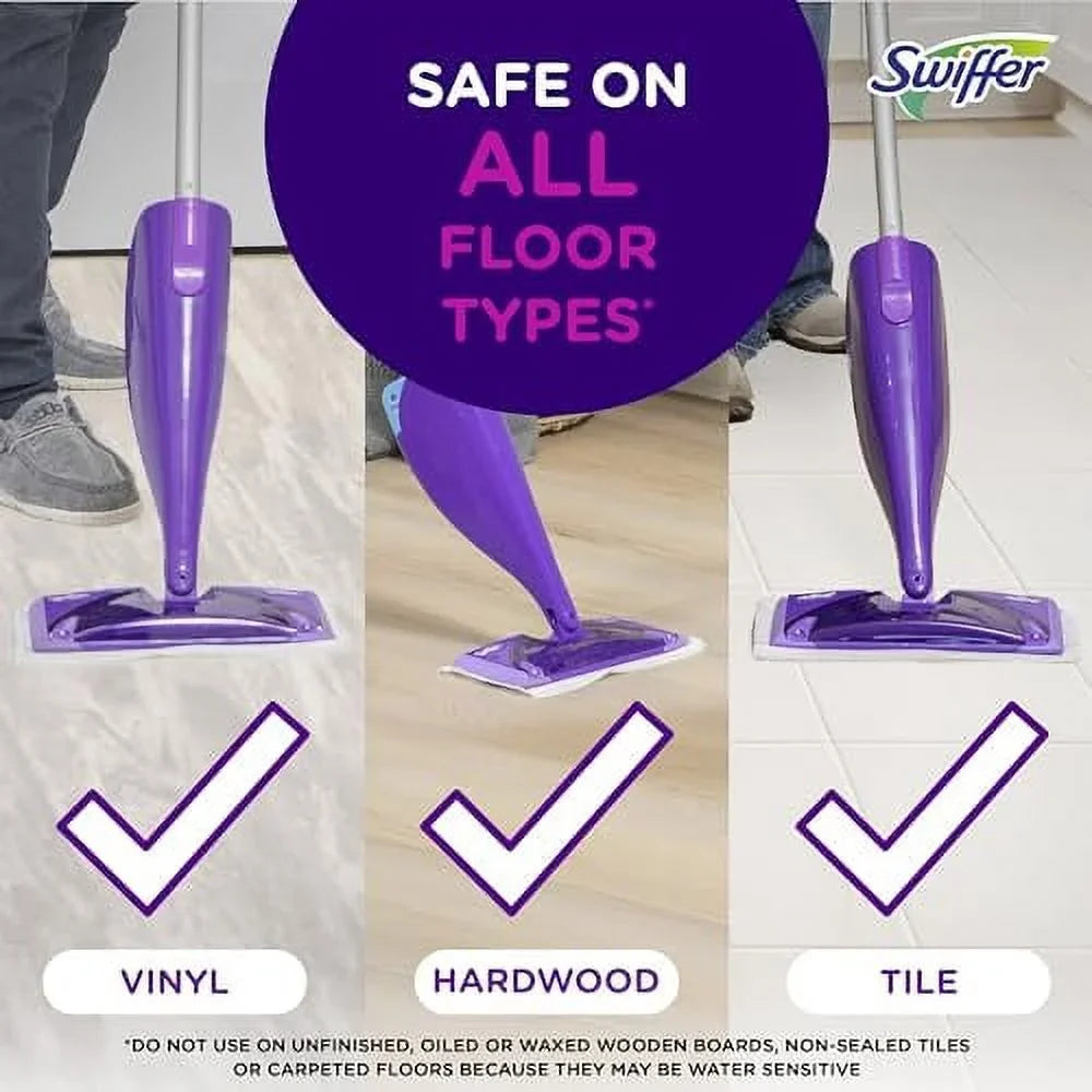 Swiffer WetJet Hardwood Floor Cleaner Spray Mop Pad Refill, Multi Surface, 24 Count