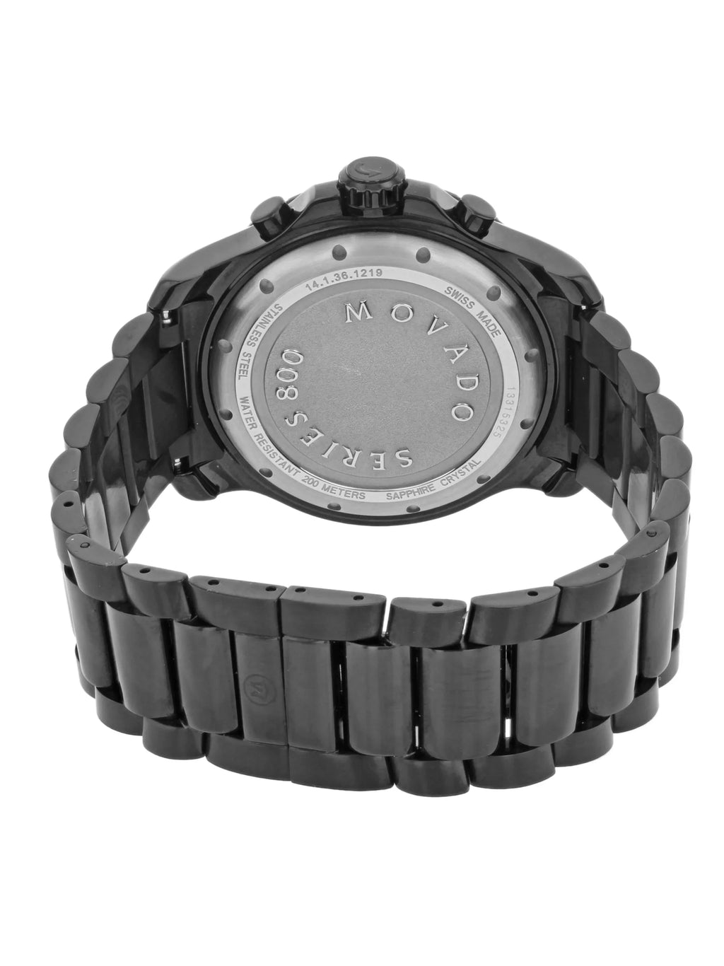 Pre-Owned Movado Series 800 Black PVD Coated Steel Quartz Watch 2600119 (Good)