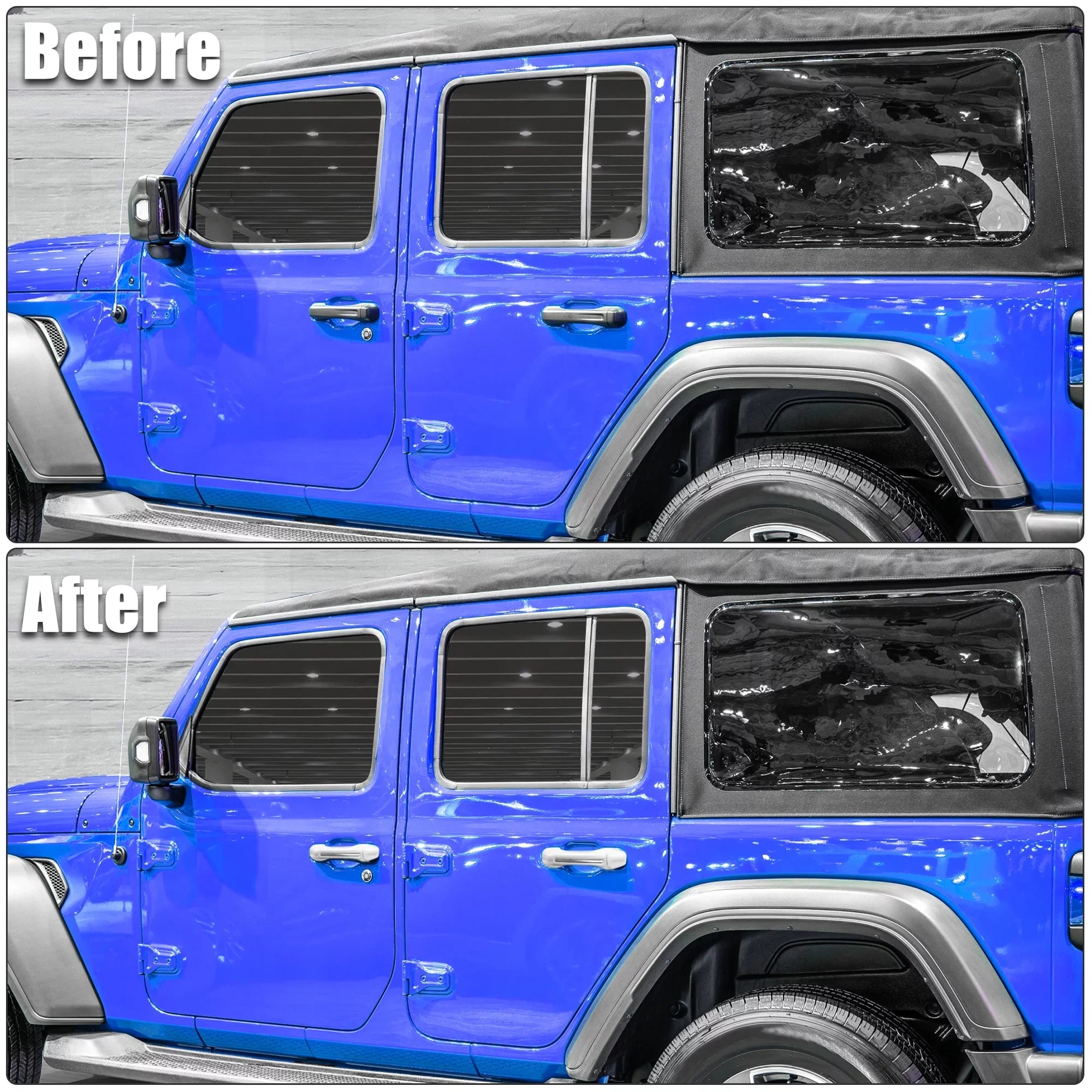 Silver Tone Door Handle Trim Wrap Kit and Tailgate Handle Wrap for Jeep Wrangler JL JLU 2 & 4 Doors 2018-2021