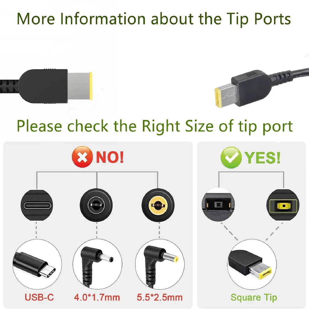 K-MAINS 135W AC Adapter Charger Replacement for Lenovo T440P-20AN T440P-20AW Y50-70AS-ISE Power Cord