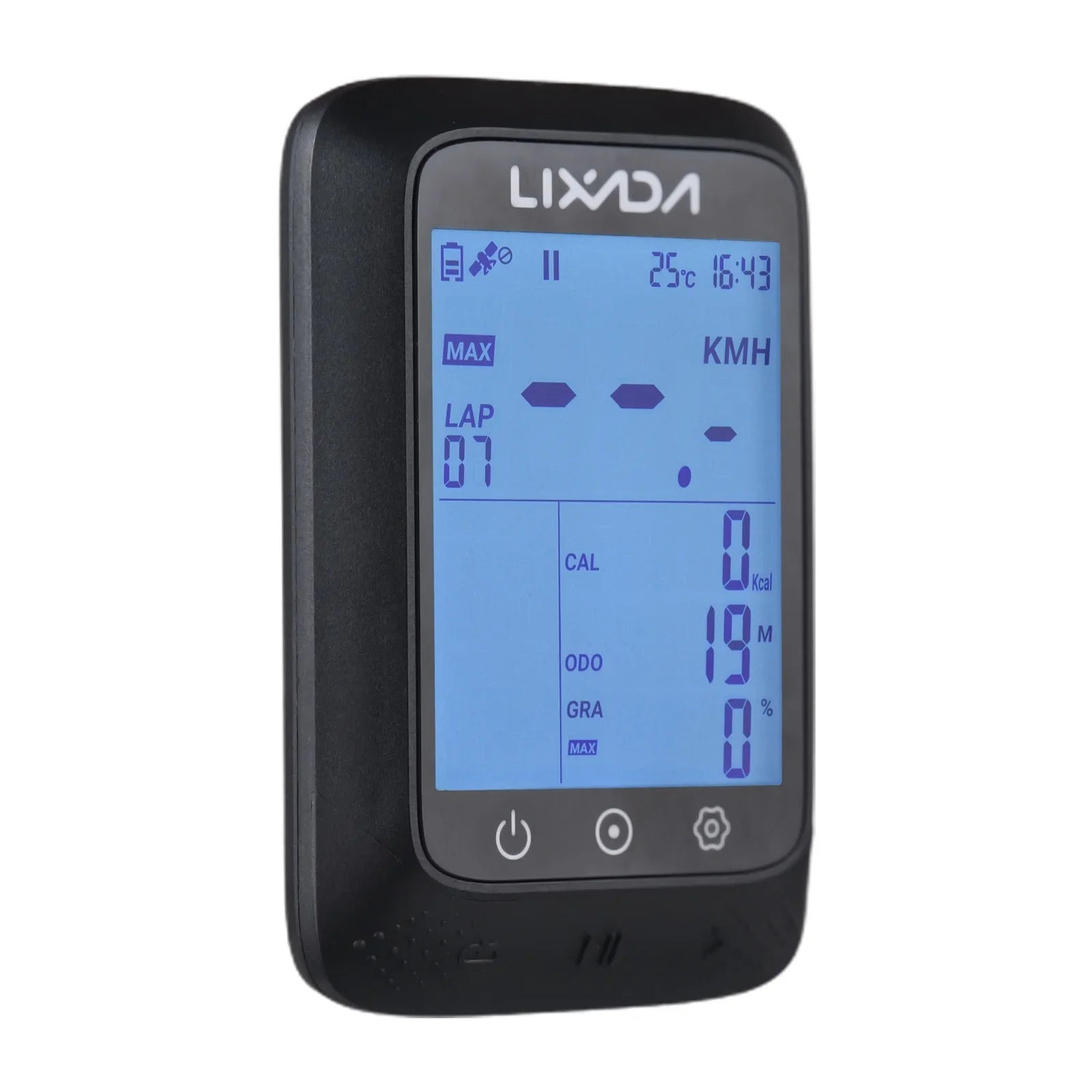 Lixada Bike Computer 2.3in Wireless GPS Waterproof ANT+ Sensor Altitude Gradient Strava Computer