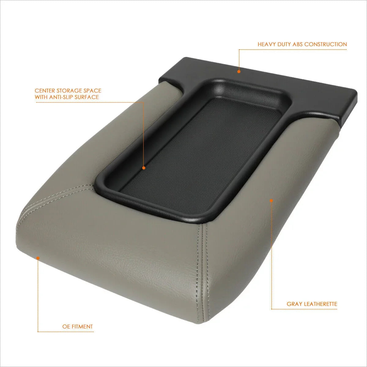 Gray OE Center Console Lid Repair Kit Arm Rest Wrap For Cadillac Chevrolet GMC