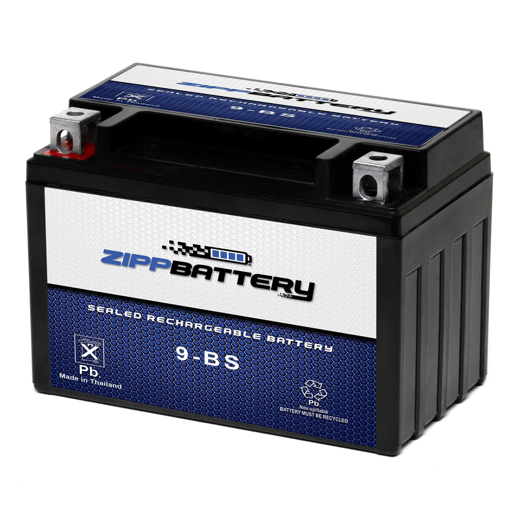 Zipp Battery YTX9-BS (9-BS 12 Volt,8 Ah, 120 CCA) Motorcycle Battery for Suzuki Gsx-r600 600cc 97-'09