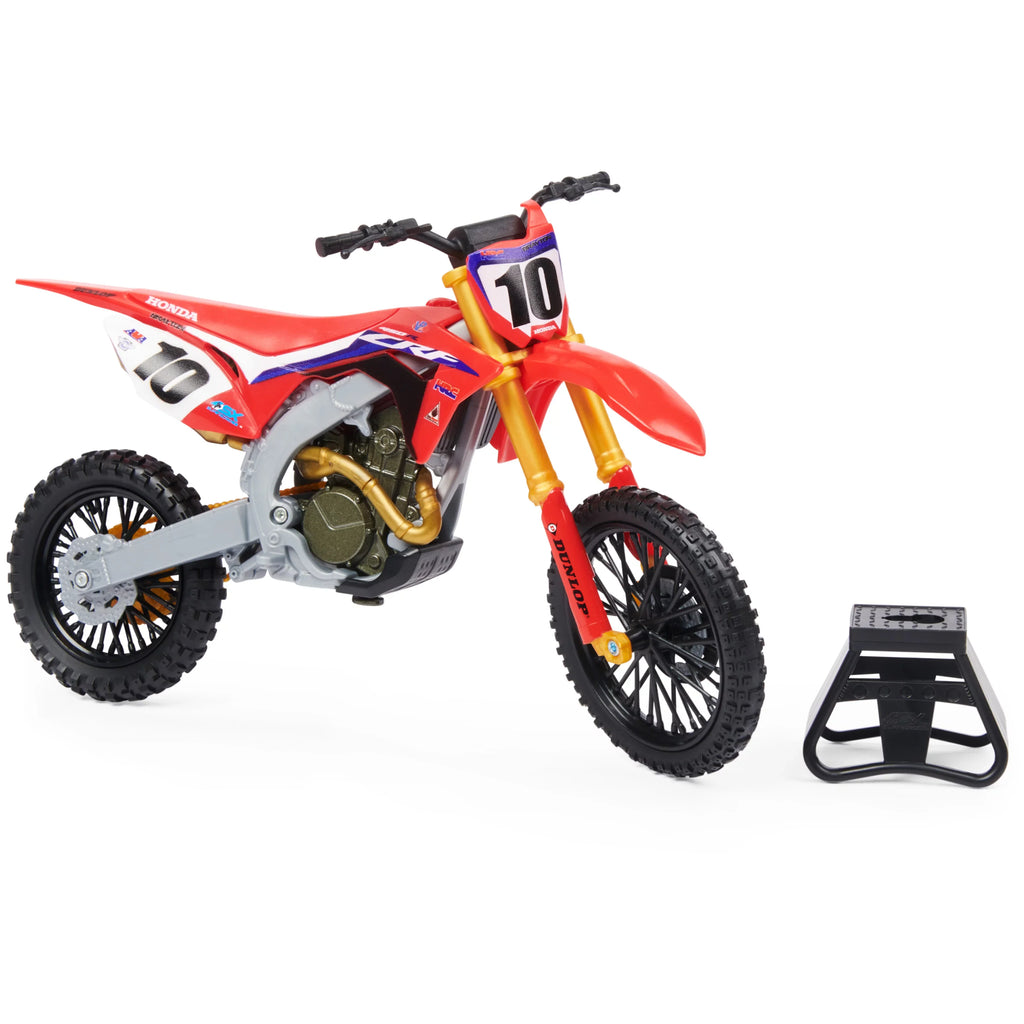 Supercross, Authentic Justin Brayton 1:10 Scale Collector Die-Cast Motorcycle Replica with Display Stand