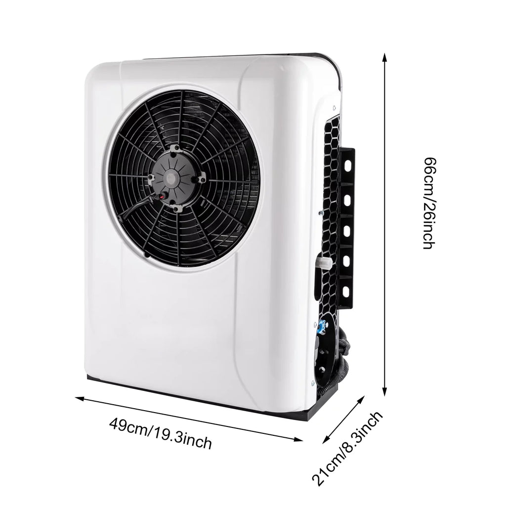 Aiqidi DC 12V Truck Cab Air Conditioner Split, Universal Truck Caravan Car RV Split AC System Unit, 800W, 6800BTU, 1000-3000RPM