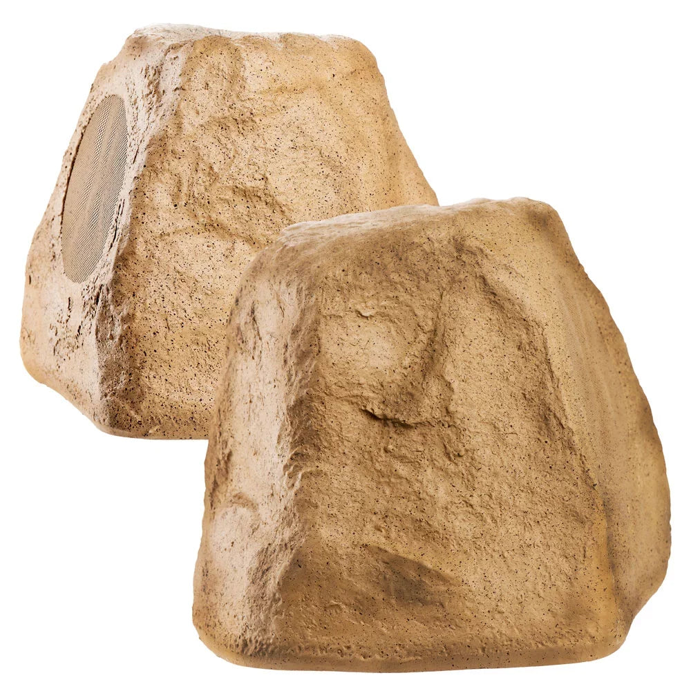 OSD Audio 5.25 inch 120W Bluetooth Outdoor Rock Speaker – Climate Durable Sandstone Canyon Brown