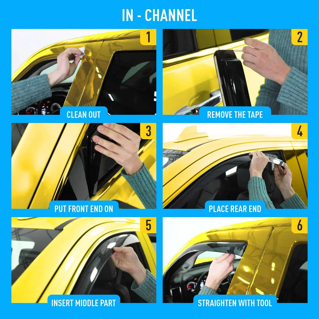AEROGUYS in-Channel Window Deflectors Extra Long-lasting Window Visors Rain Guards Fit for Kia Soul 2020-2024, Sun Visors, Wind Vent Visors, Car Accessories- 4pcs. AG0284