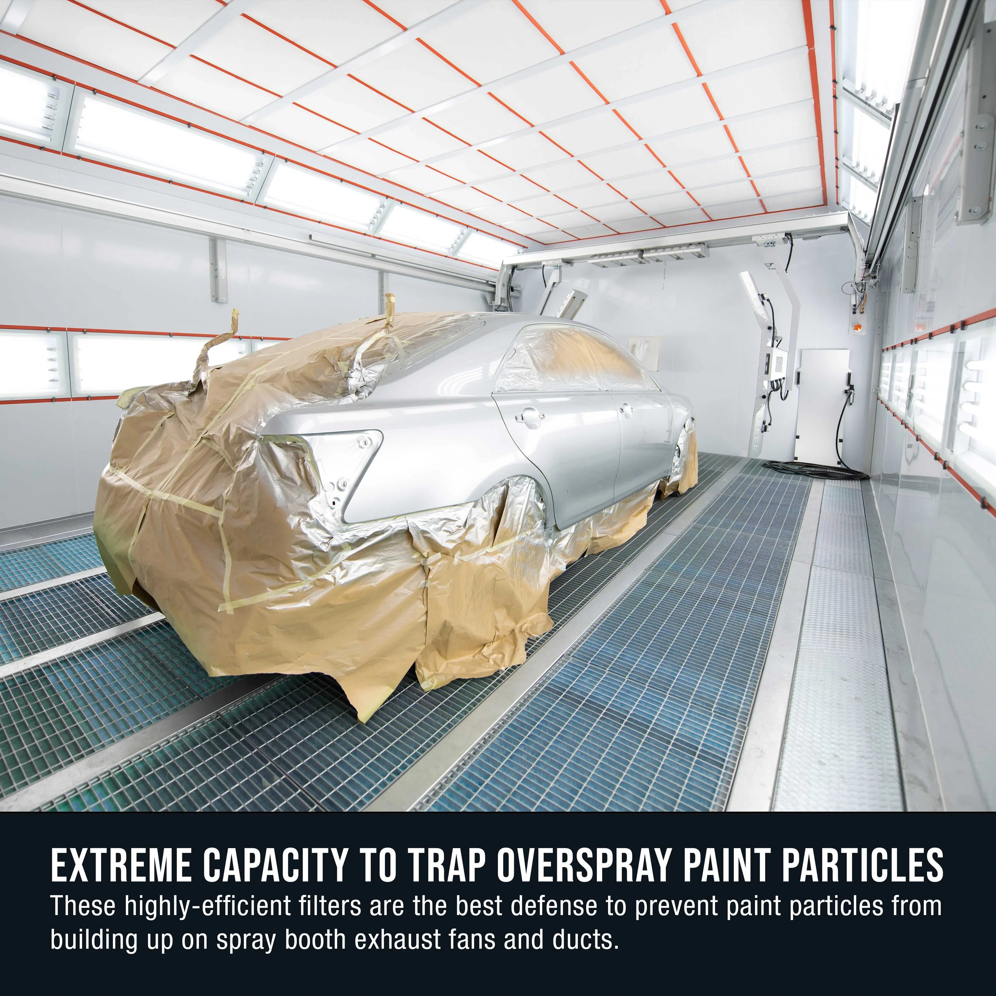 Master Elite Premium Paint Spray Booth Exhaust Filter Roll, 36" x 300' - 18 Gram Heavy-Duty Fiberglass Paint Arrestor - Captures Traps Overspray Paint Particles in Auto Autobody Refinish Booths