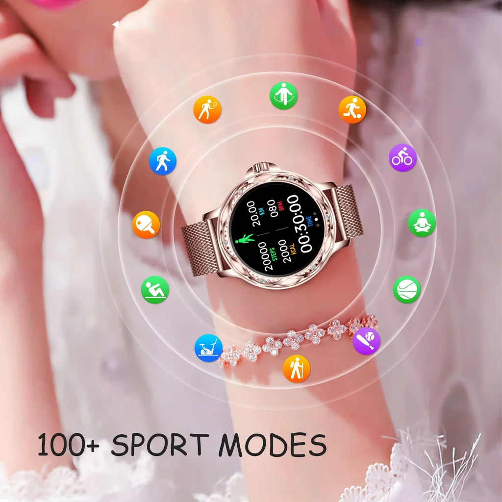 VOPOCO Smart Watch for Women (Answer/Make Calls) 1.2" Lightweight HD Screen Sports Smartwatch for iPhone Android