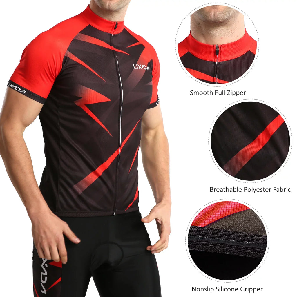 Lixada Cycling Jersey,Padded Mtb Suit Bike Shirt And Shirt And Padded And Padded Mtb Men Breathable Sleeve Buzhi Set Men Mewmewcat Sleeve Bike Shirt Breathable Sleeve Bike