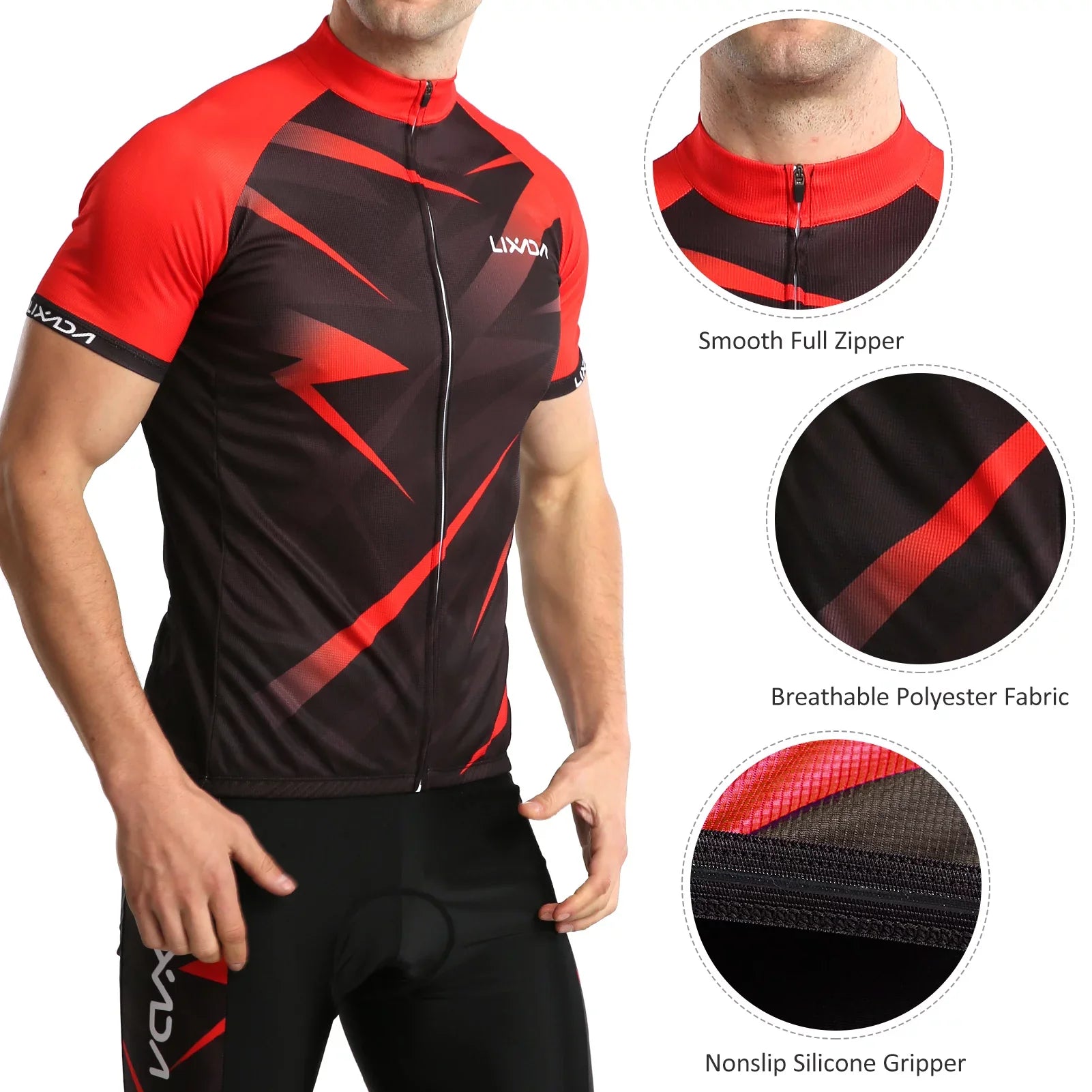 Lixada Cycling Jersey,Padded Mtb Suit Bike Shirt And Shirt And Padded And Padded Mtb Men Breathable Sleeve Buzhi Set Men Mewmewcat Sleeve Bike Shirt Breathable Sleeve Bike