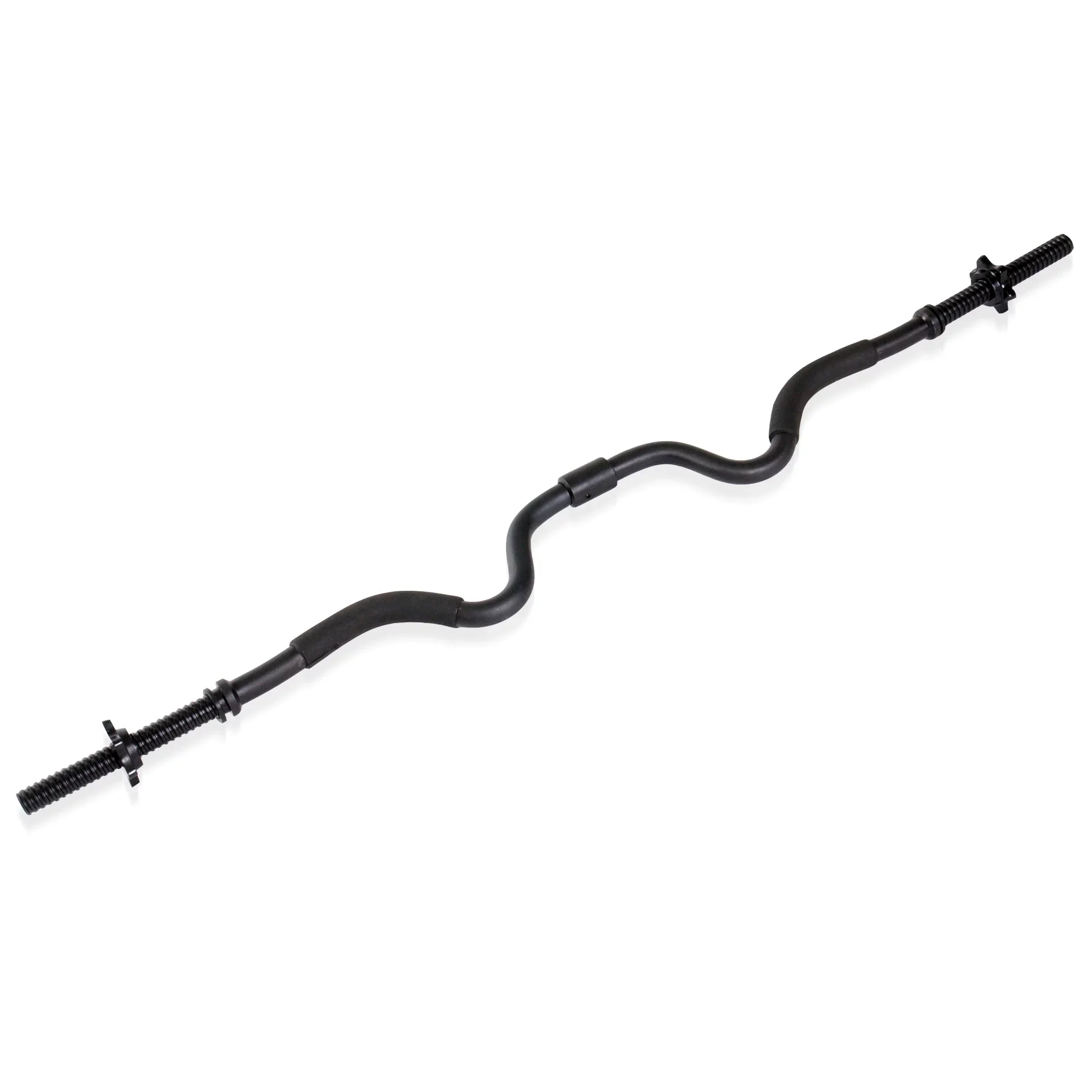CAP Barbell Standard Combo Curl Weight Bar with 40 lb Cast Iron Weight Plate Set