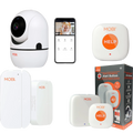MOBI Connect Premium Whole Home Wireless Safety Kit Comes With 2 SOS Emergency Life Alert Buttons, 1 Smart Hub, 2 Door/Window Sensor, 1 HDX Camera – Fitting With iOS and Android
