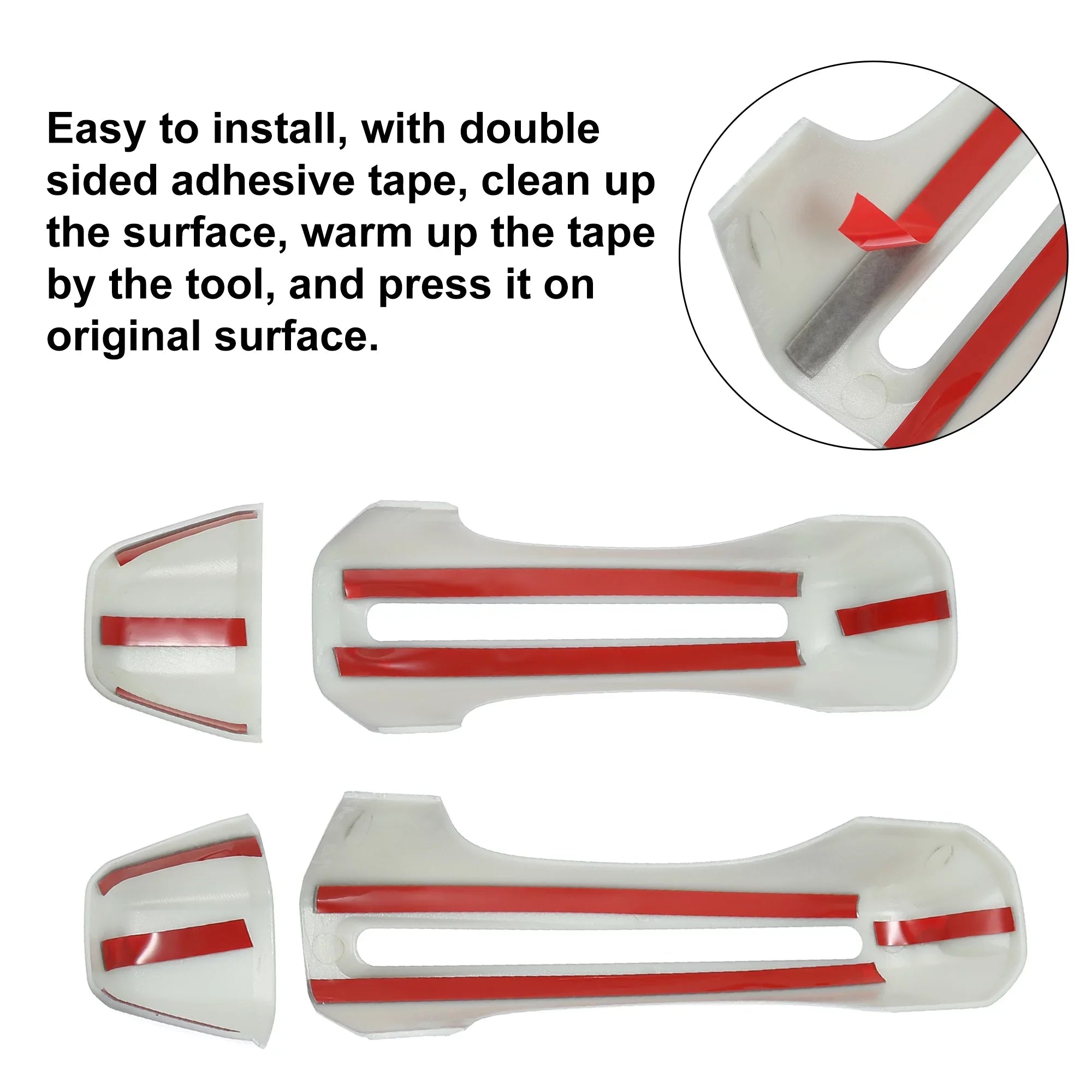 Silver Tone Door Handle Trim Wrap Kit and Tailgate Handle Wrap for Jeep Wrangler JL JLU 2 & 4 Doors 2018-2021