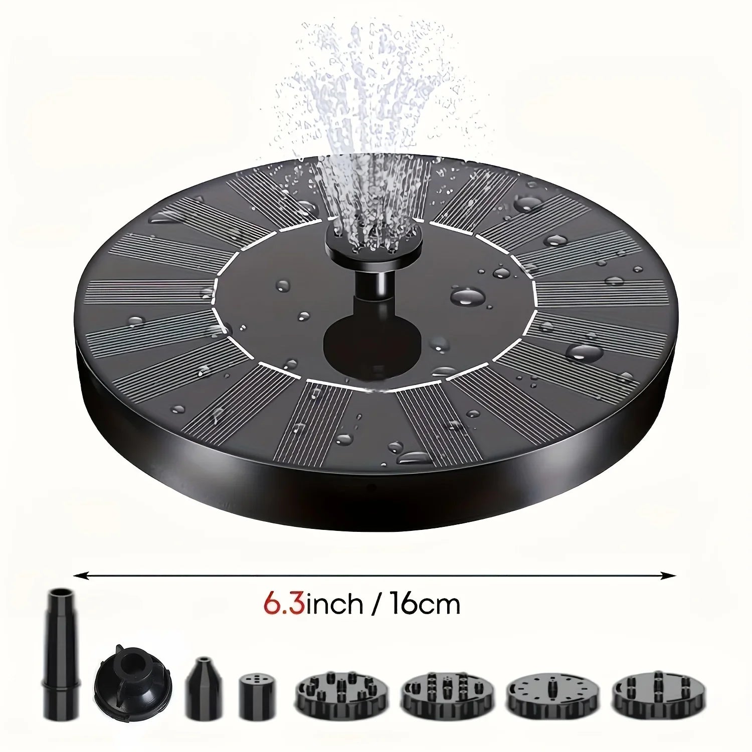 1pc Solar Bird Bath Fountain Pump - Independent Floating, for Gardens, Terraces, Ponds, and Swimming Pools - Waterscape Outdoor Solar Powered Fountain