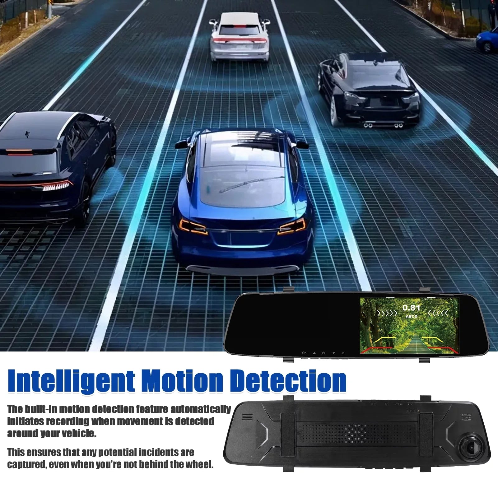 Dazzduo Dash Camera,Camera 4.3 Inch 1080P DVR Dash 4 Reverse Radars Rear Dual Camera Radars Rear Dual Reverse Radars Rear 4.3 Inch Screen Inch Screen Support Dash Camera Reco Dash Cam Rear