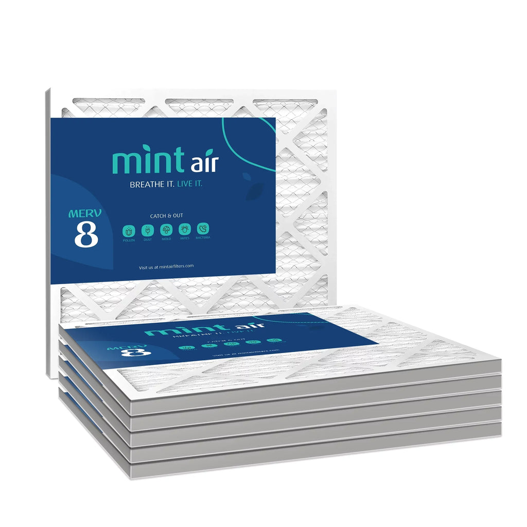 Mint Air, 18x20x1 Air Filter MERV 8, Pleated HVAC AC Furnace Filters (6 Pack)